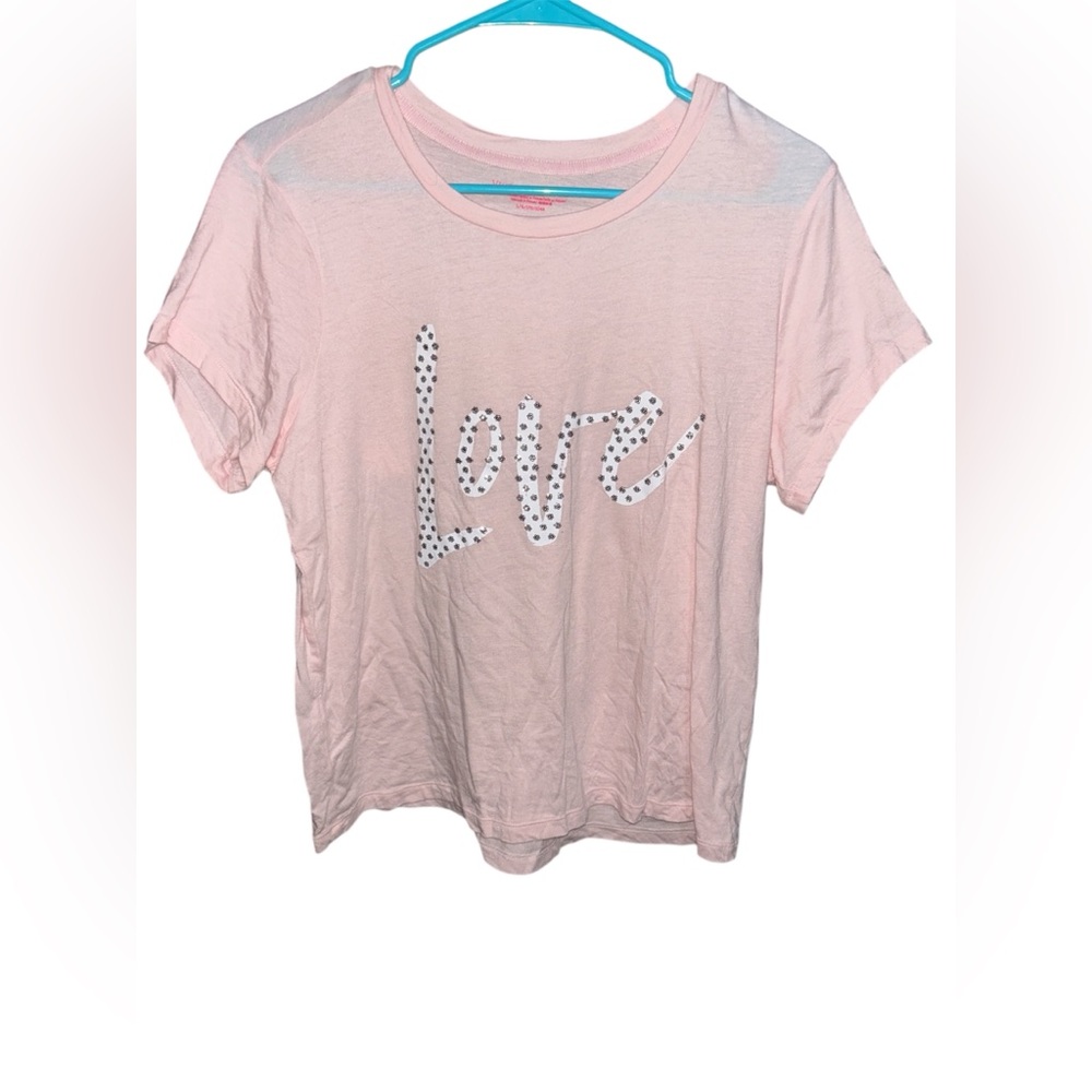 Victoria's Secret Pink Love Pajama Top Size Large